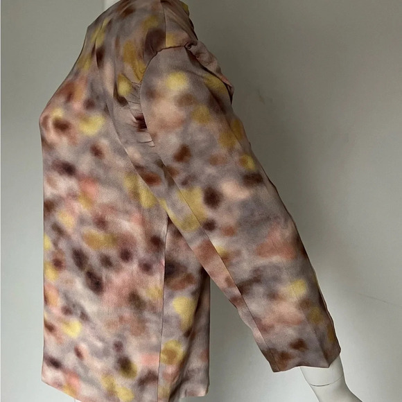 Cos Multicolor Ruffle shoulders top blouse size US 8 - Picture 3 of 10